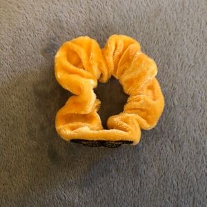 Yellow scrunchie with a butterfly